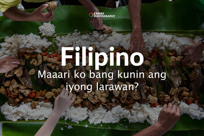 cómo se dice ¿puedo tomar una foto en filipino?