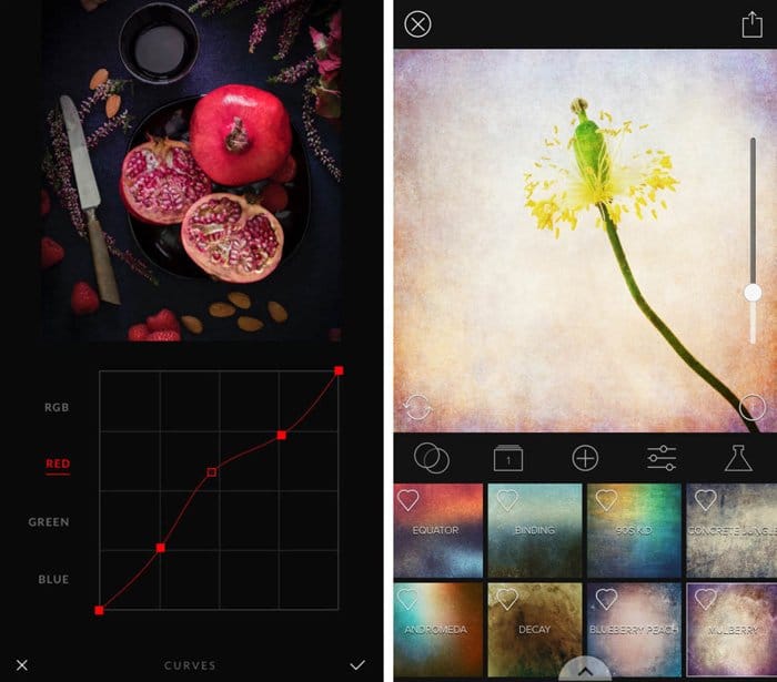 Una captura de pantalla de la aplicación Shift para agregar texturas a las fotos: la mejor aplicación de texturas