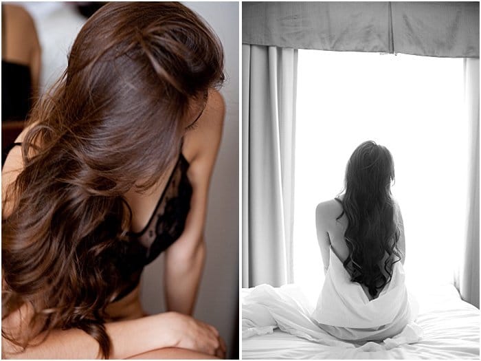 Fotos de boudoir de una mujer fotografiada desde atrás