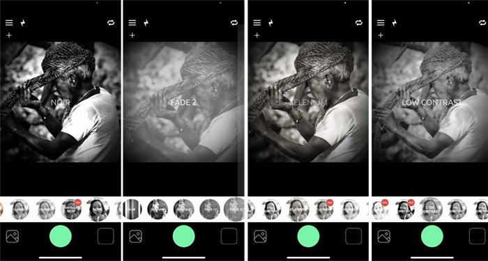 Capturas de pantalla BlackCam turbante envolvente indio de la aplicación en blanco y negro