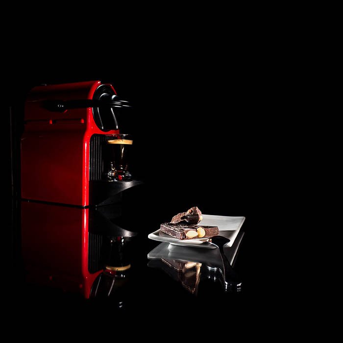 foto creativa de la máquina de café del estilo comercial