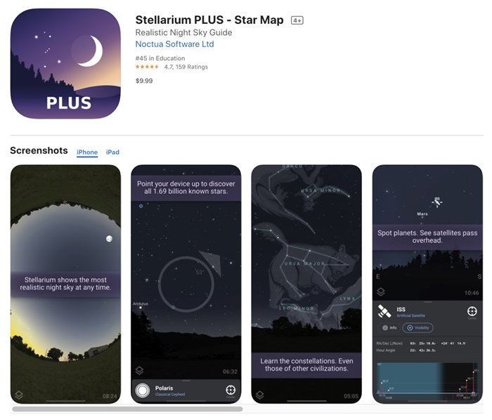 Captura de pantalla de Stellarium Plus
