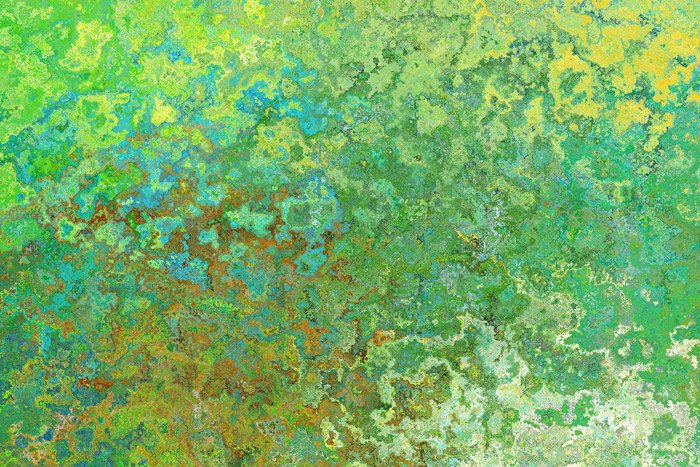 Patrón abstracto de tonos verdes, azules y amarillos