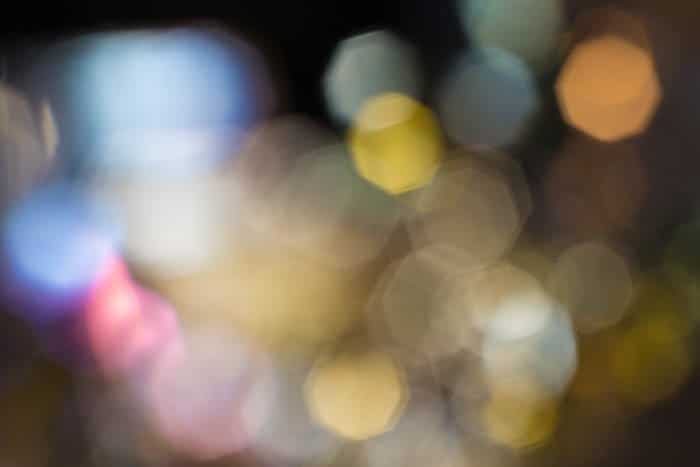 Fotografía macro abstracta de luces borrosas