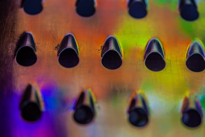 Fotografía macro abstracta de shedder envuelto en luz colorida