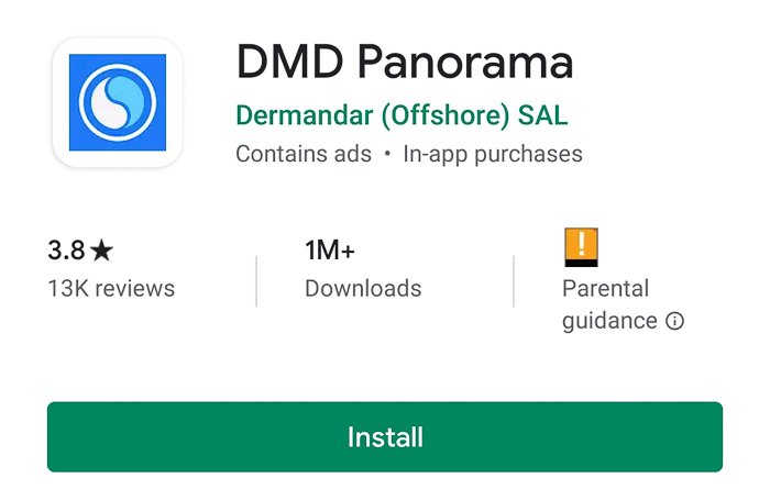 Una captura de pantalla de la aplicación DMD Panorama