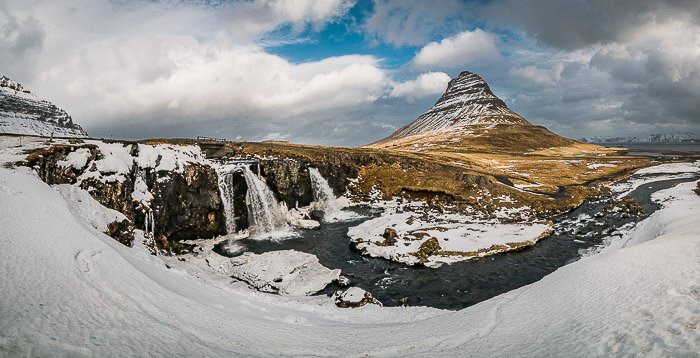 Foto del Kirkjufellsfoss, tomada durante el taller de fotografía de Casey Kiernan en Islandia