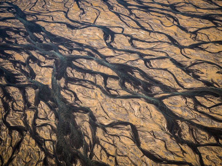 Vista de fotografía aérea de un paisaje desértico 