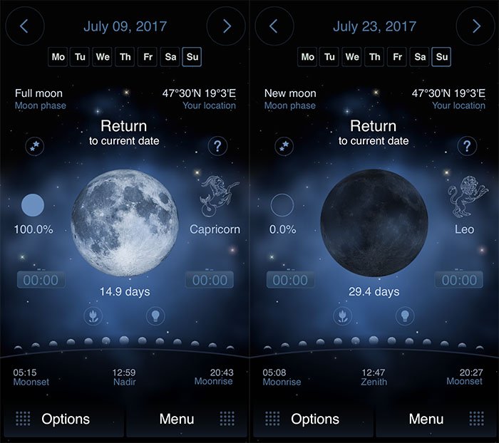 Capturas de pantalla de la aplicación Vía Láctea Deluxe Moon HD