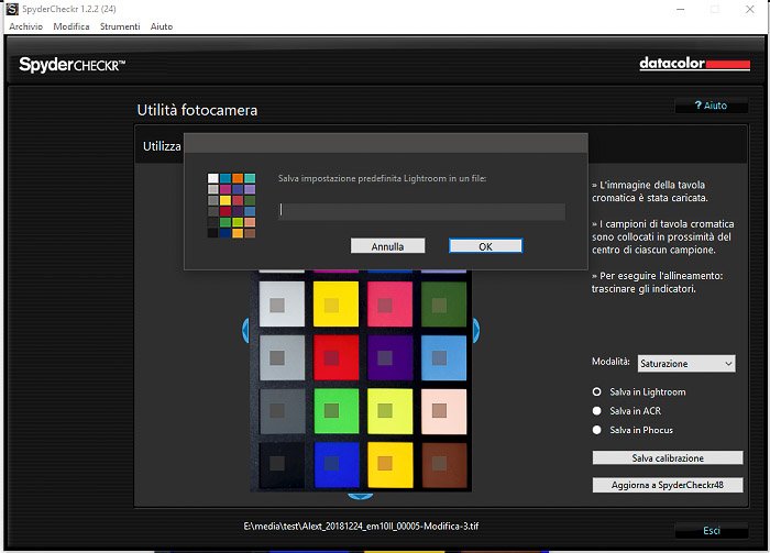 Una captura de pantalla de Nombrar el nuevo perfil en Spydercheckr: cómo usar el verificador de color