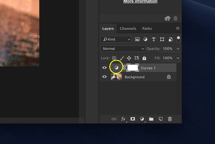 una captura de pantalla que muestra cómo establecer un estilo de capa en Photoshop