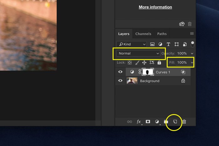 una captura de pantalla que muestra cómo usar el modo de fusión en Photoshop
