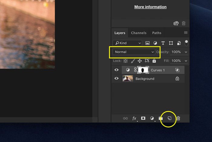 una captura de pantalla que muestra cómo usar crear una capa en Photoshop