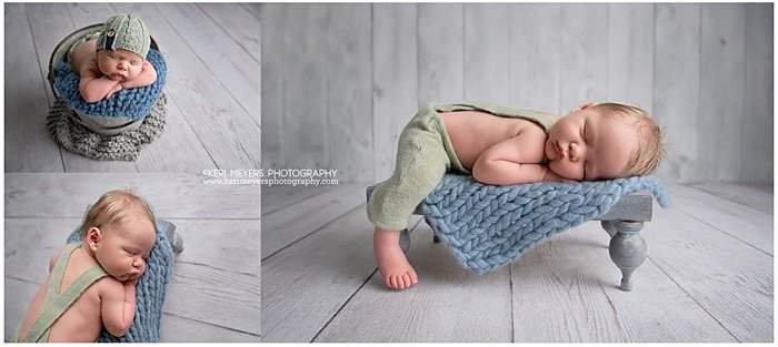 Montaje fotográfico de un bebé durmiendo
