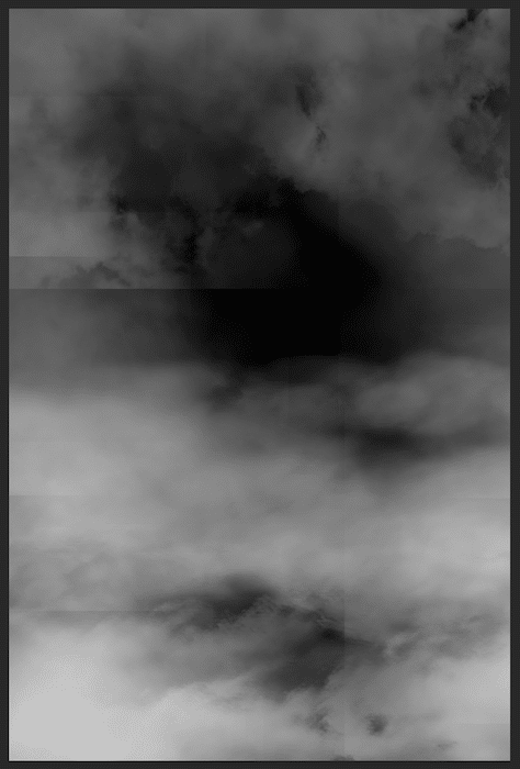 Niebla agregada con un ajuste preestablecido de la herramienta Pincel sobre un fondo negro en Photoshop para fotografía compuesta