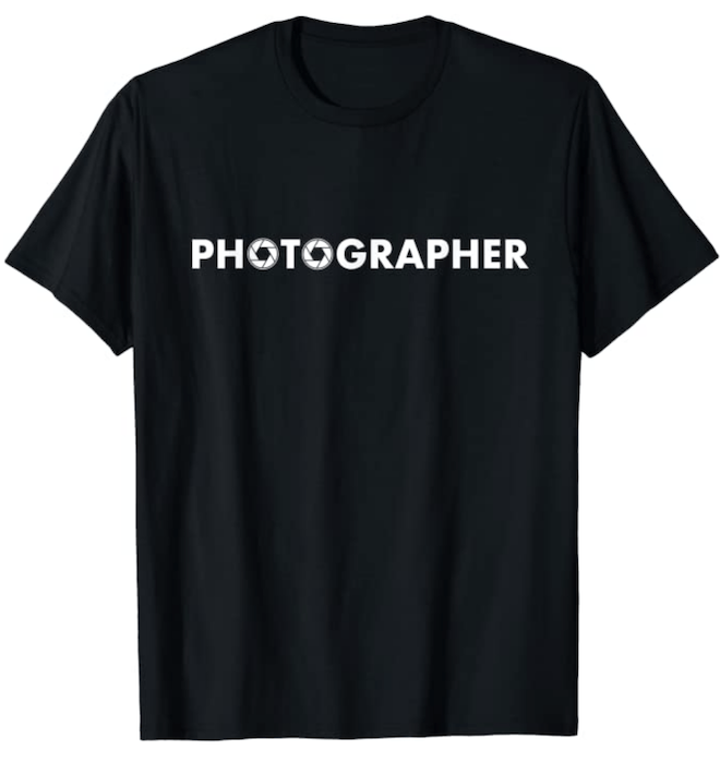 Diseño de camisetas de fotografía simple con fotógrafo de palabras.