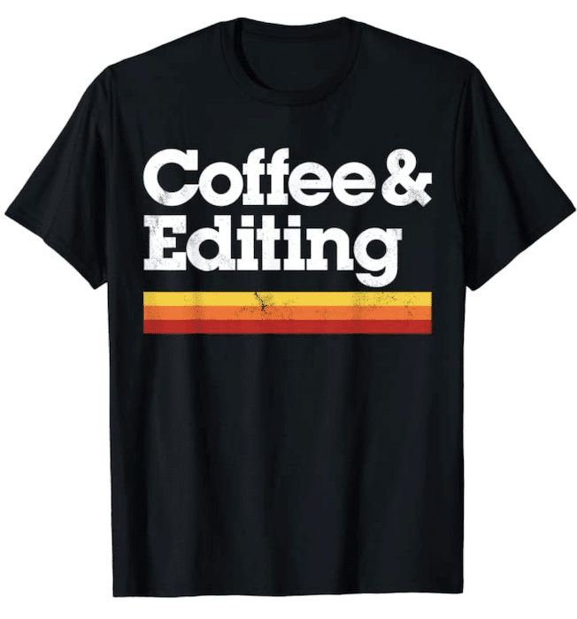 Diseño de camisetas de fotografía que se refieren al café y ediciones fotográficas.