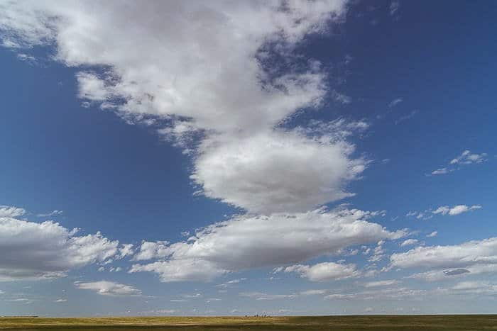Cielos nublados sobre un paisaje americano