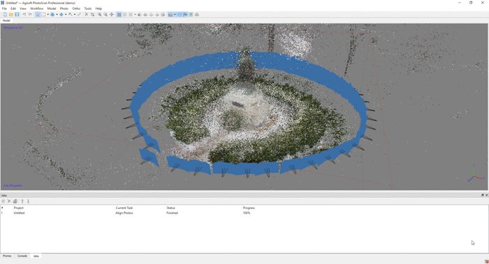 Una captura de pantalla que muestra cómo emparejar preselecciones para crear un modelo 3D a partir de fotos usando agisoft photoscan