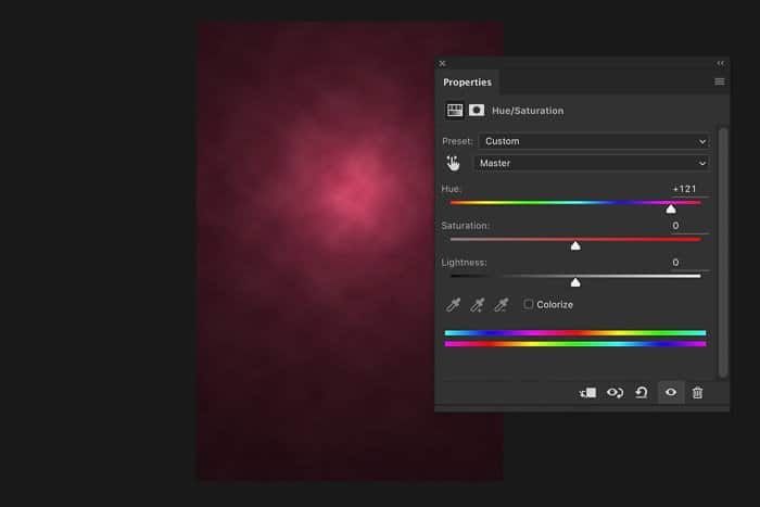 Una captura de pantalla que muestra cómo crear un fondo digital en Photoshop: cambie el color del fondo digital