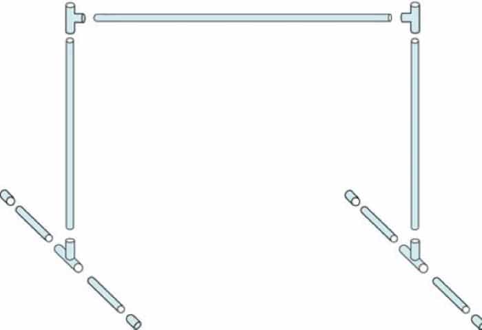 Diagrama que muestra la estructura base de un soporte de fondo