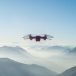 Una fotografía realizada sobrevolando un hermoso paisaje montañoso