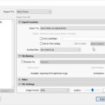 captura de pantalla de la configuración de exportación de Lightroom