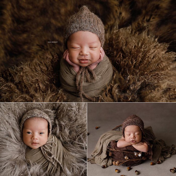Un tríptico de retratos de bebés de Ana Brandt