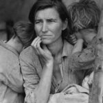 Dorothea Lange's most famous images. Migrant mother, Nipomo, California. Taken in 1936.