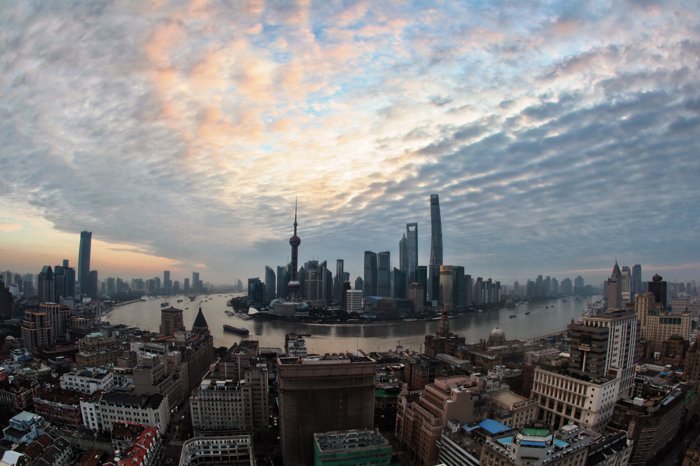 Foto del paisaje urbano metropolitano de Shanghai