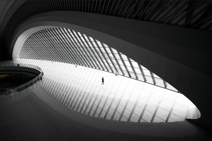 foto de arquitectura en blanco y negro