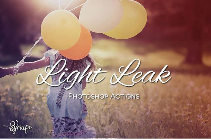 Acción de efecto de fuga de luz de película - acciones gratuitas de photoshop