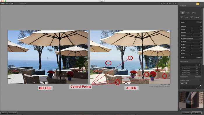 Viveza en Lightroom: uso de puntos de control para aplicar ajustes selectivos para editar fotos.