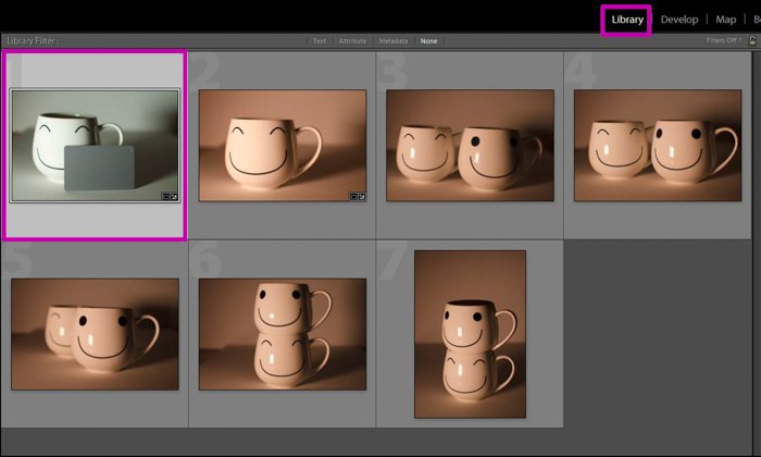 Una captura de pantalla que muestra cómo usar una tarjeta gris para la corrección de color en Lightroom