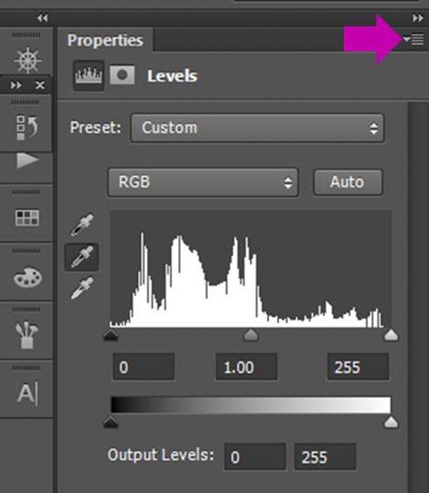 Una captura de pantalla que muestra cómo hacer la corrección de color en Photoshop con una tarjeta gris
