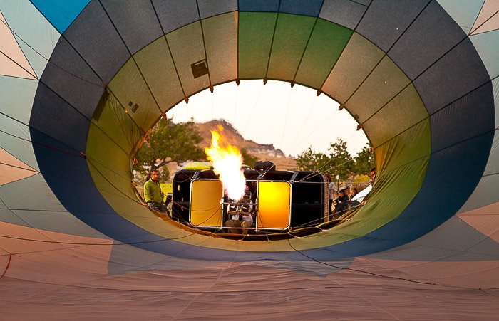 Una fotografía tomada a través de un globo aerostático.