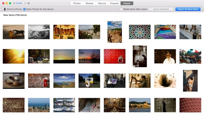 una captura de pantalla que muestra cómo transferir fotos a su PC o Mac con la aplicación de fotos