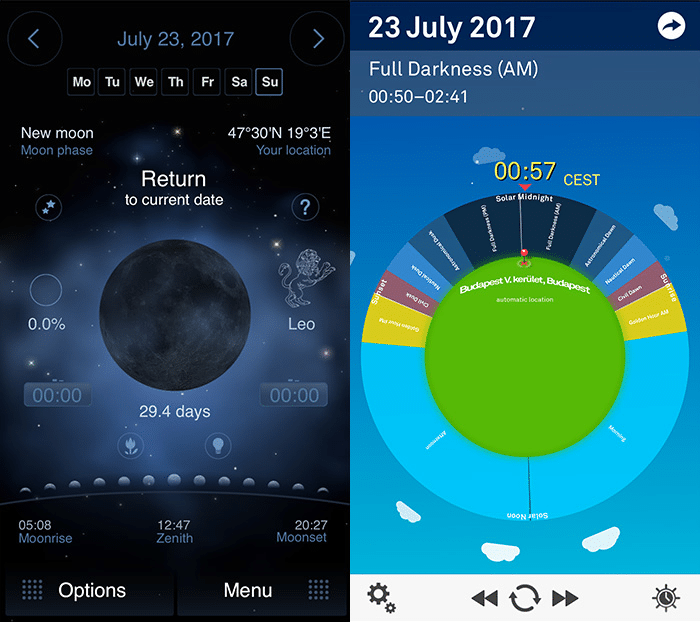 Captura de pantalla de Encontrando la Vía Láctea: oscuridad total, luna nueva de verano
