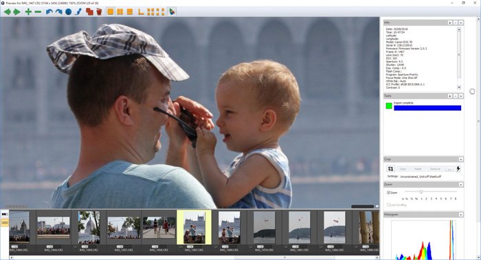 Captura de pantalla de la clasificación de fotos con Photo Mechanic