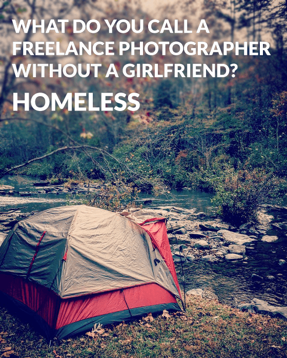 Juegos de palabras de fotografía sobre una foto de un campamento